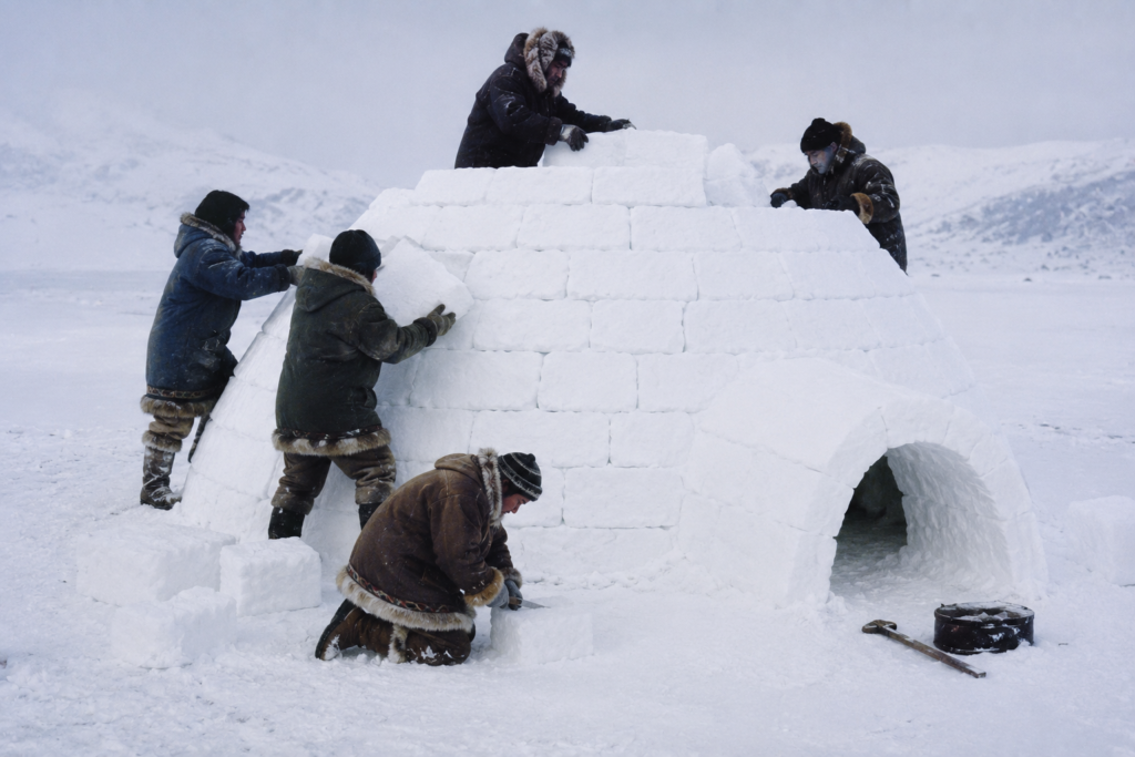 Inuit igloo, Inuit Nunangat community, Inuktitut